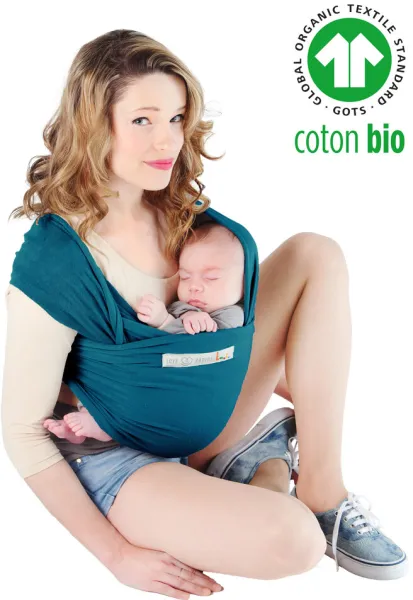 Blaues ökologisches Stretch-Tuch Basic