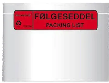 Docustick Standard Lieferscheintasche m/Druck C5 225 mm x 165 mm