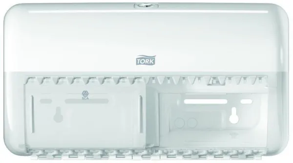 Tork Twin Spender für Toilettenpapier, 2 Rollen, weiß, T4